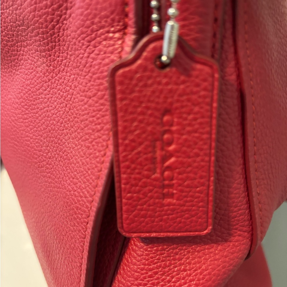 Coach Red Leather Shoulder Bag